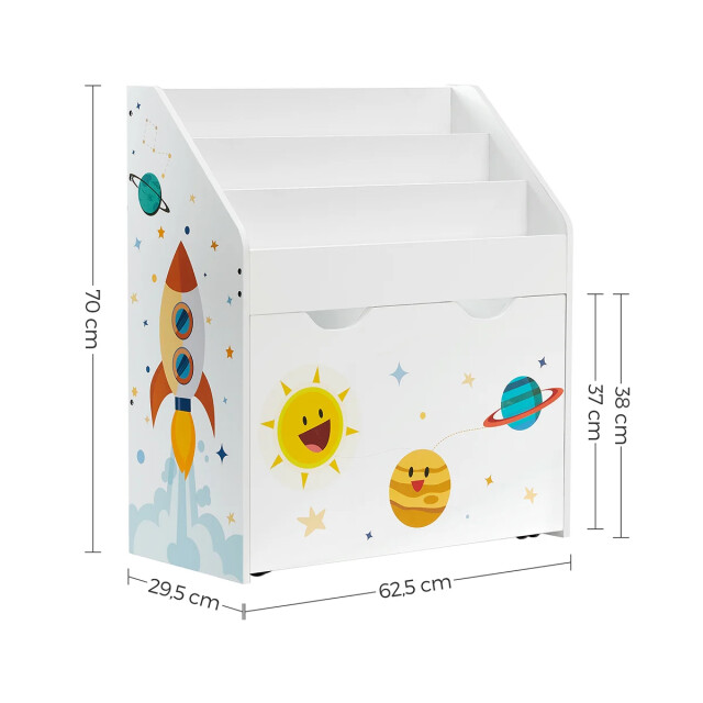 CaliCosy Opbergrek voor kinderen met boekenkast h70 cm 2930329 large