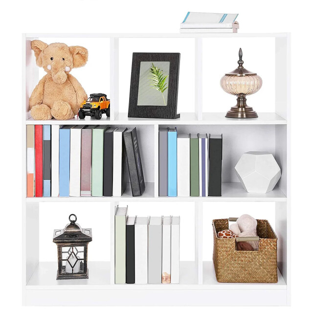 CaliCosy Witte boekenkast met 8 open opbergvakken l97,5 x h100 cm 2931931 large