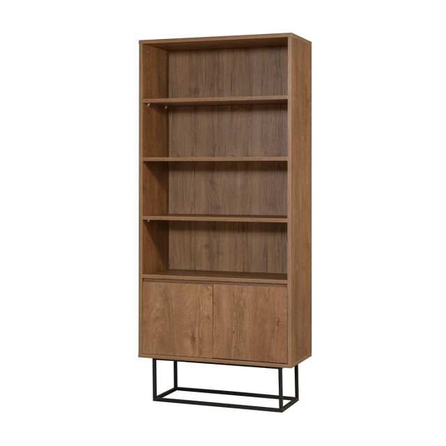 CaliCosy Plank met 3 planken en 2 deuren, walnootdecor, h182 cm rea 2931971 large