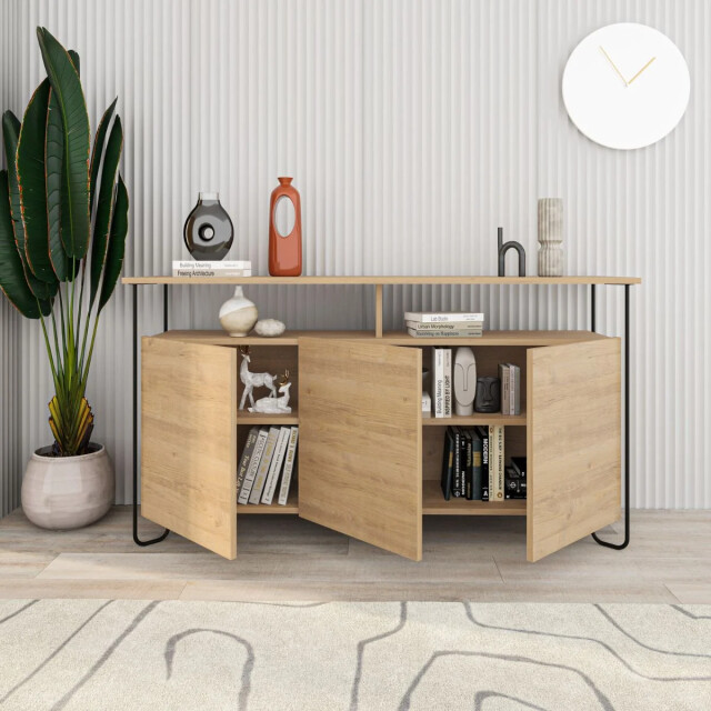 CaliCosy Buffet 3 deuren en metalen poten dilly l130 cm 2930291 large