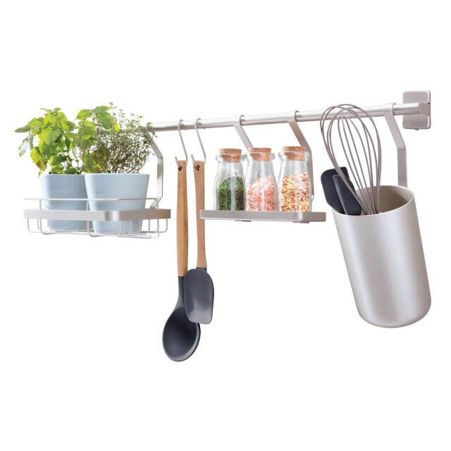 CaliCosy Keukengereihouder met 2 haken en houders voor planten en kruiden 2936555 large