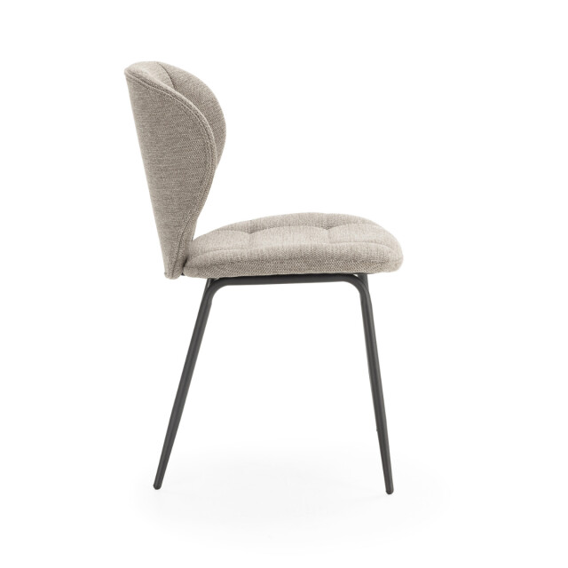 CaliCosy Set van 2 stoelen in stof met zwarte metalen poten l50 cm maori 3078784 large