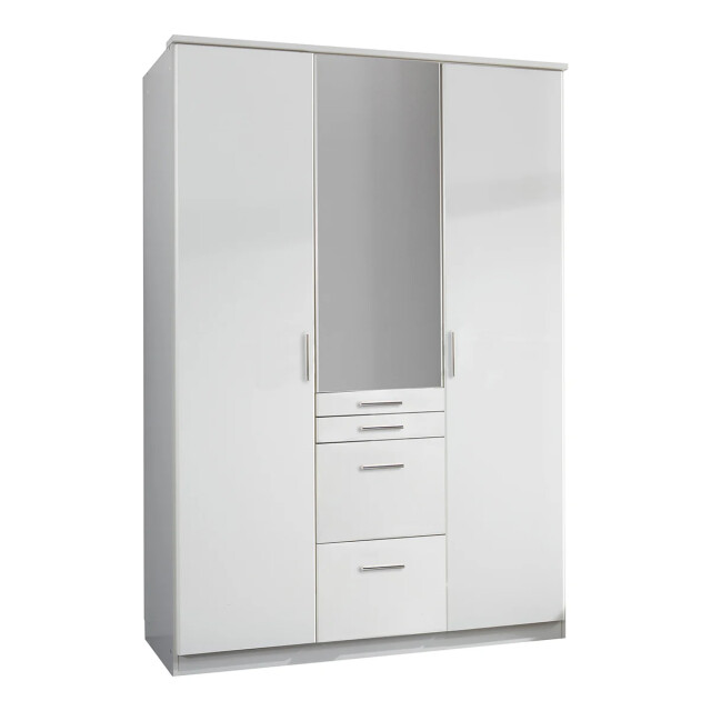 CaliCosy Kledingkast met 3 deuren waarvan 1 spiegel, 4 laden l135 cm 2937676 large