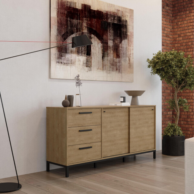 CaliCosy Dressoir 2 schuifdeuren en 3 lades l181 cm craft 3082313 large