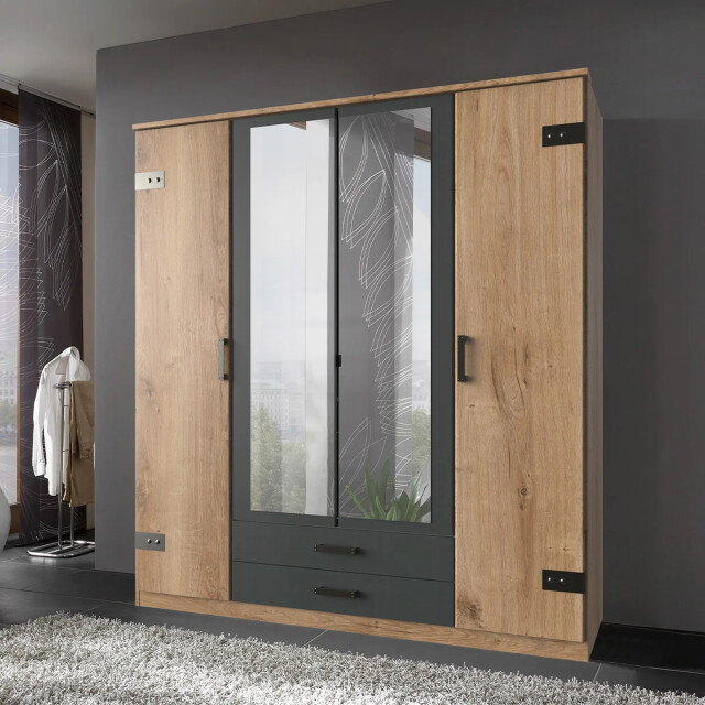 CaliCosy Kast met 4 deuren waarvan 2 spiegels en 2 laden l180 cm 2930630 large