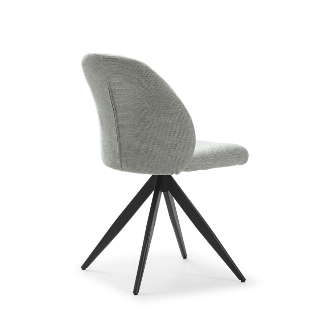 CaliCosy Set van 2 draaibare stoelen in stof met zwarte metalen poten l47 cm tamara 3078558 large