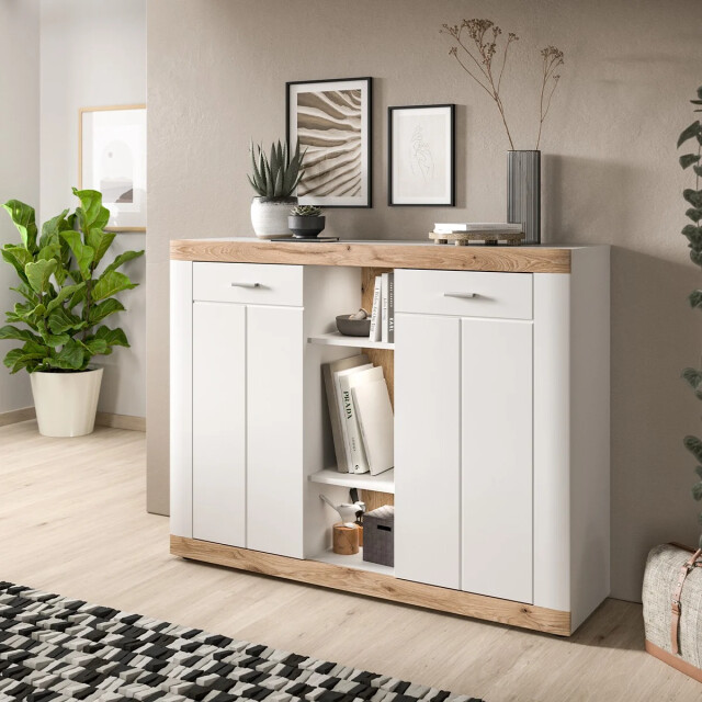 CaliCosy Hoge kast met 2 deuren en 3 nissen h131 cm laredo 2951204 large
