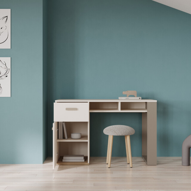 CaliCosy Bureau met 1 deur, 1 lade en 2 open vakken l120 cm camillia 3040882 large