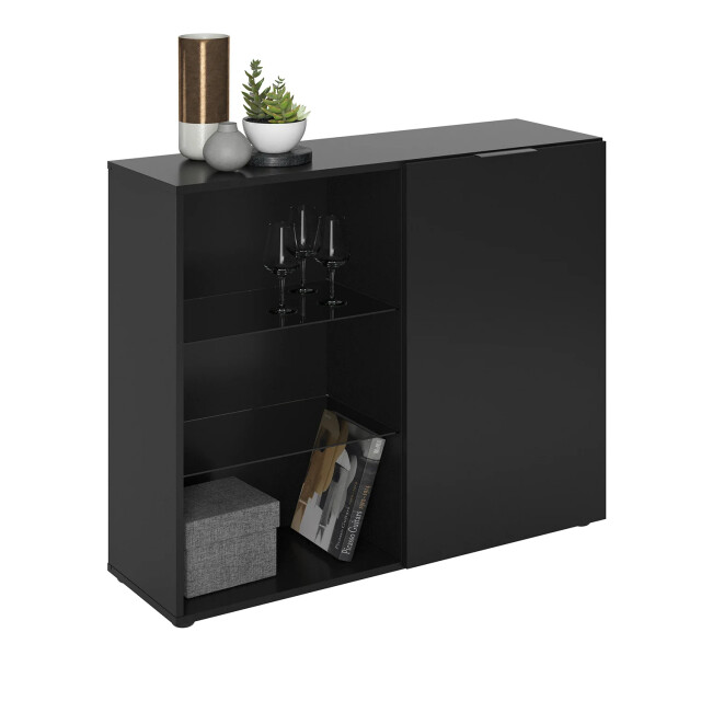 CaliCosy Ladenkast 1 deur 3 planken l99cm donker 2931869 large