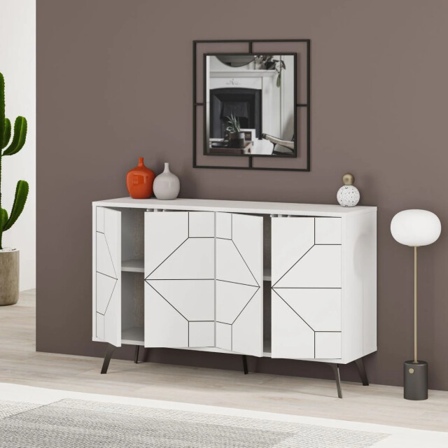 CaliCosy Buffet 4 deuren en versierde deuren l123 cm dune 2937496 large