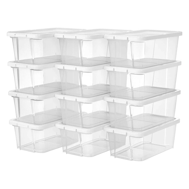 CaliCosy Set van 12 transparante schoenendozen met deksel 2929391 large