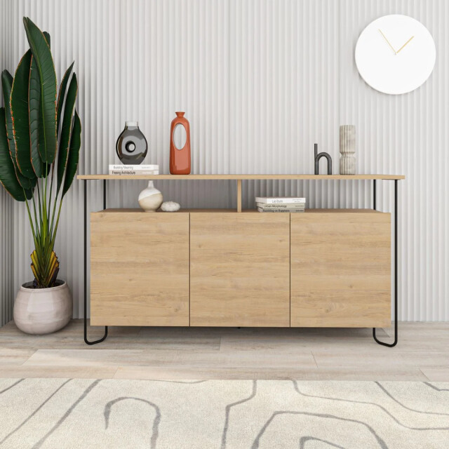 CaliCosy Buffet 3 deuren en metalen poten dilly l130 cm 2930291 large