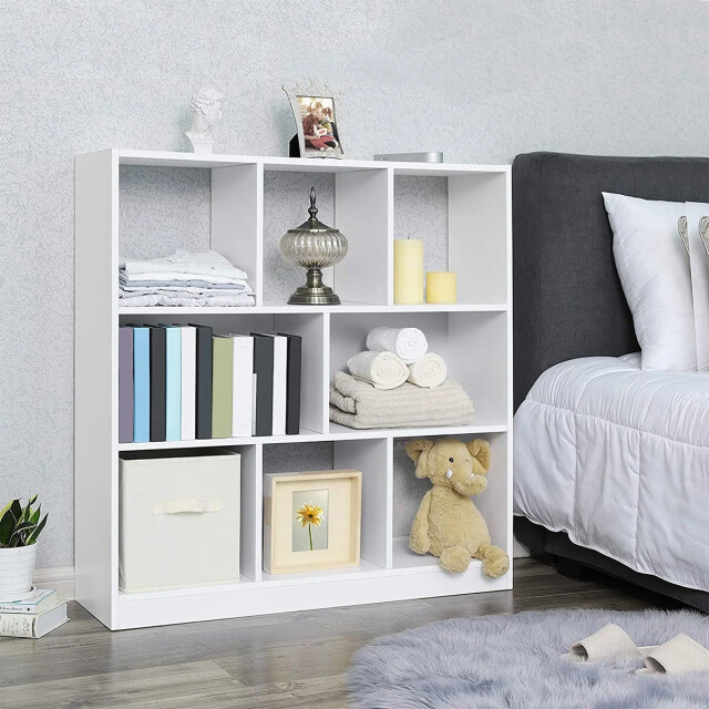 CaliCosy Witte boekenkast met 8 open opbergvakken l97,5 x h100 cm 2931931 large