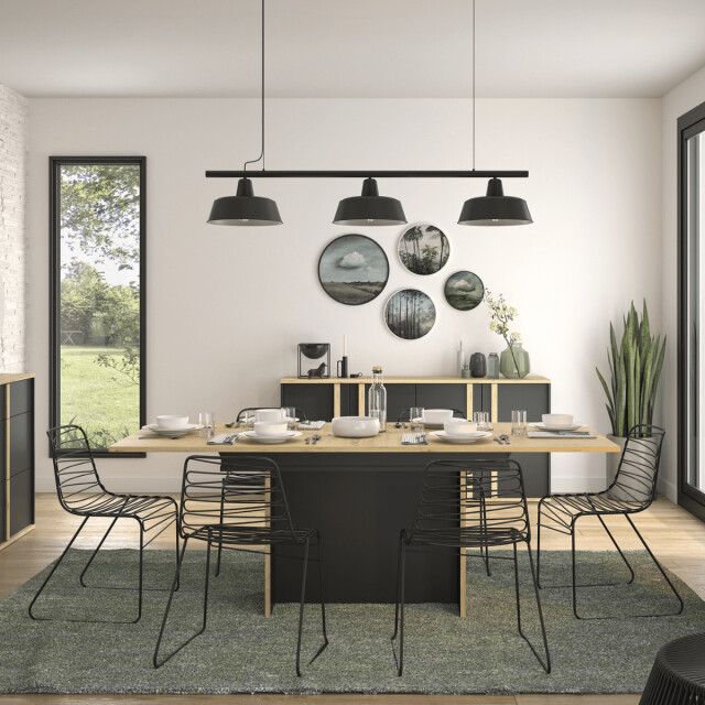 CaliCosy Rechthoekige tafel met uitschuifbaar onderstel en 1 verlengstuk raphael l160 2930671 large