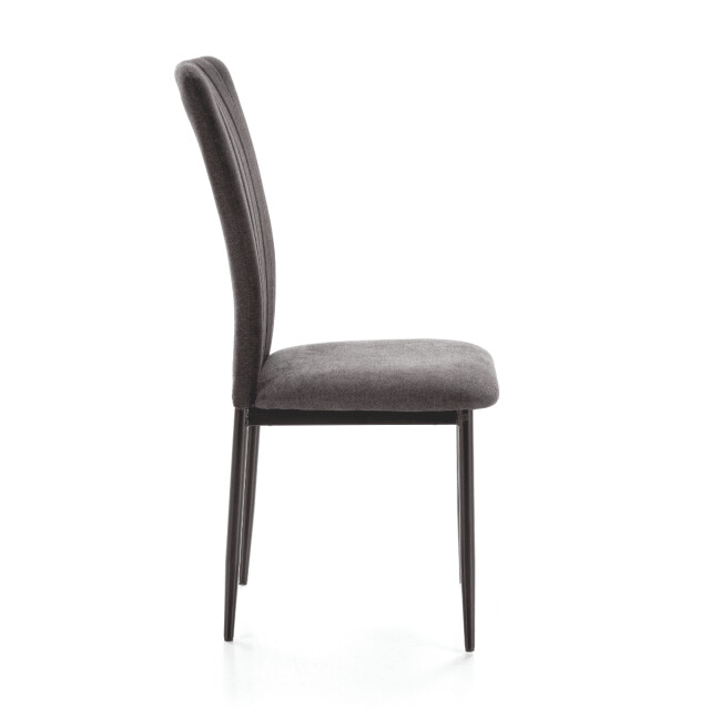 CaliCosy Set van 4 stoelen in stof met zwarte metalen poten l43 cm holly 3078804 large