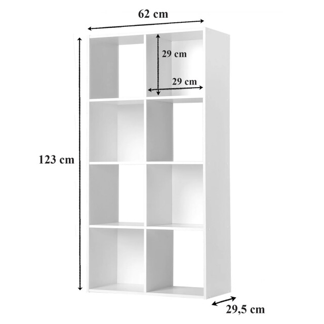 CaliCosy Opbergplank met 8 vakken l62 x h123 cm 2936814 large