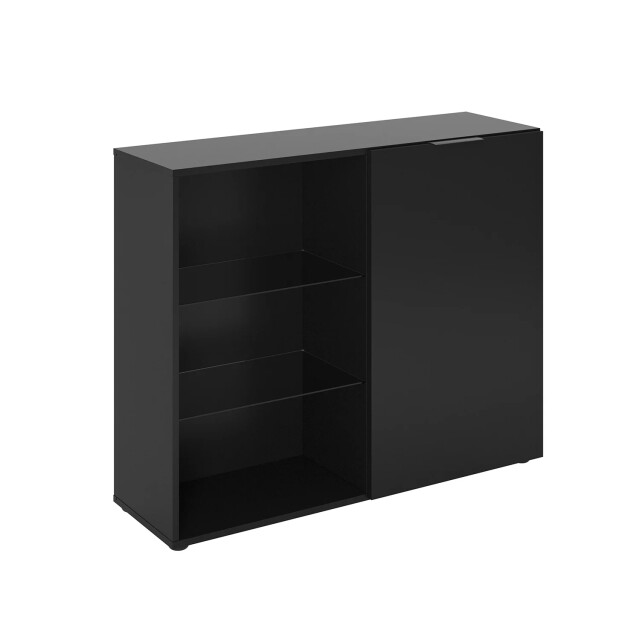 CaliCosy Ladenkast 1 deur 3 planken l99cm donker 2931869 large