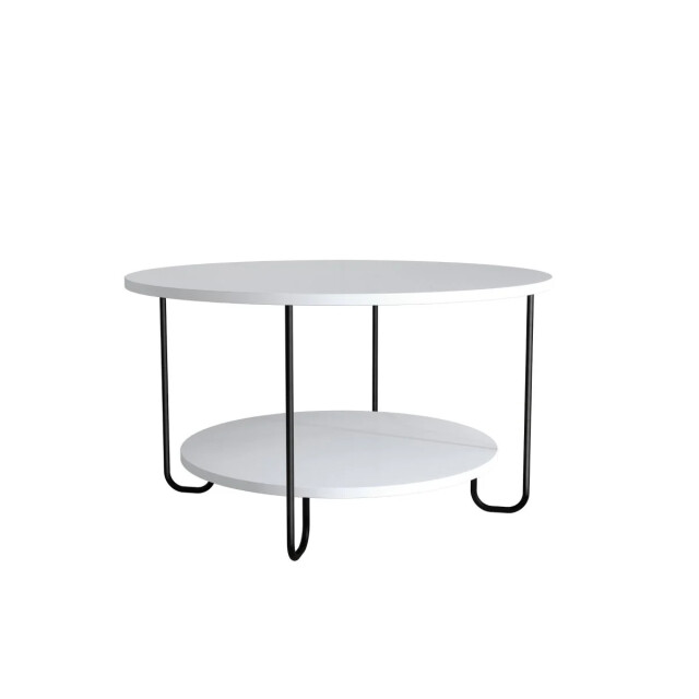 CaliCosy Salontafel met 2 plateaus en metalen poten diam 80 cm corro 2930429 large