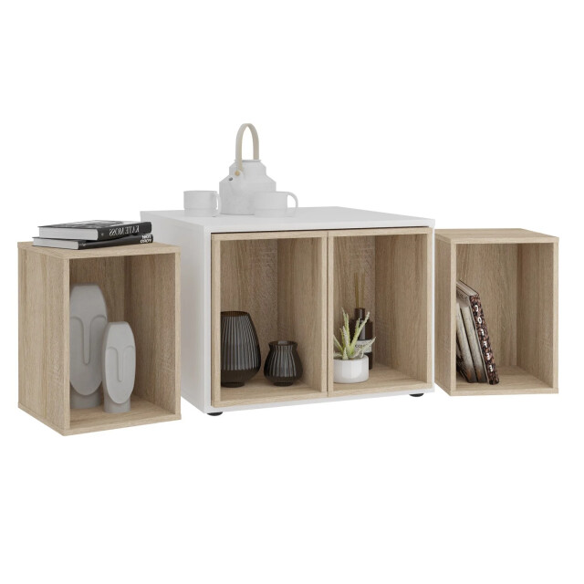 CaliCosy Salontafel met 4 verwijderbare compartimenten joker 1 l71,5 x h50 cm 2937180 large