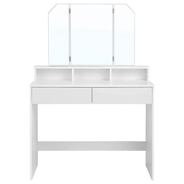 CaliCosy Kaptafel wit met 3-delige spiegel en 2 lades l100 cm 2930008 large