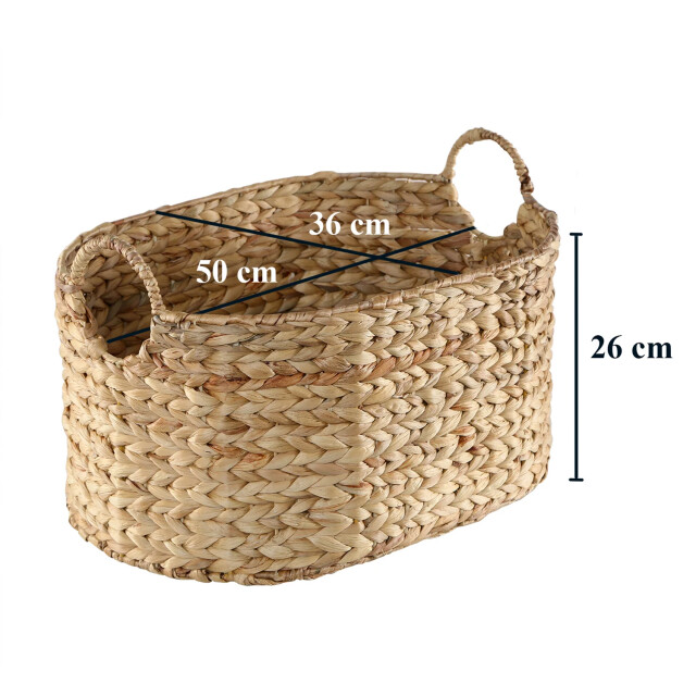 CaliCosy Grote mand van waterhyacint h26 cm 2929108 large