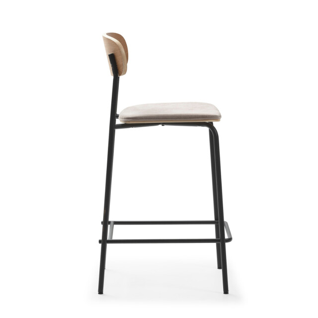 CaliCosy Set van 2 krukken in stof met zwarte metalen poten h66 cm adriana 3079147 large