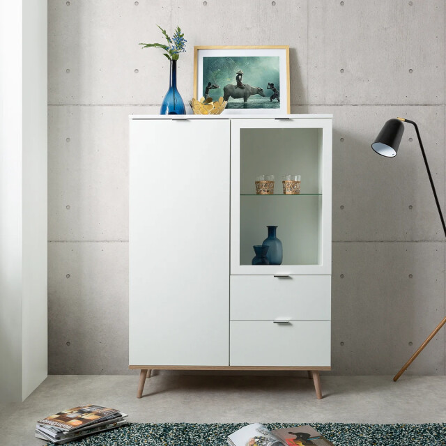 CaliCosy Hoge buffetkast 2 deuren 2 laden h140 cm copenhague 2930228 large