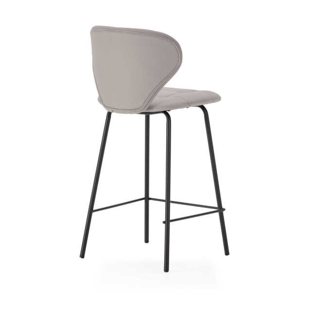 CaliCosy Set van 2 krukken met zwarte metalen poten h67 cm maura 3078781 large