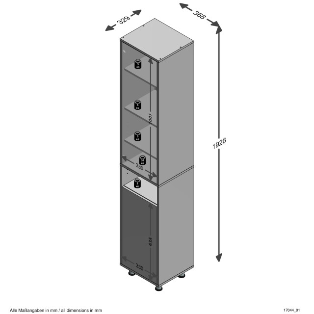 CaliCosy Kolomkast voor badkamer l37 x h192.5cm zamora 2929868 large