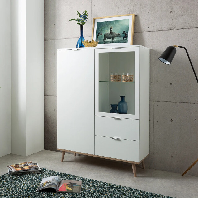 CaliCosy Hoge buffetkast 2 deuren 2 laden h140 cm copenhague 2930228 large