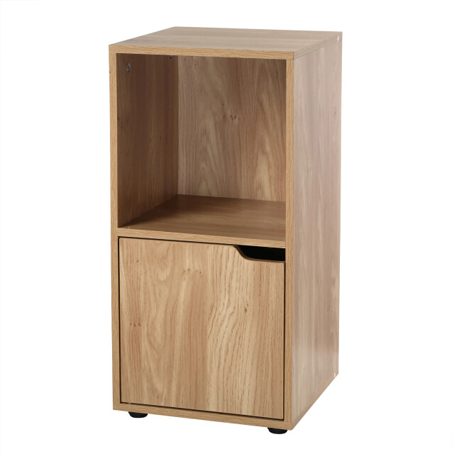 CaliCosy Boekenkast met 2 compartimenten, houtdecor, 1 deur 2929190 large