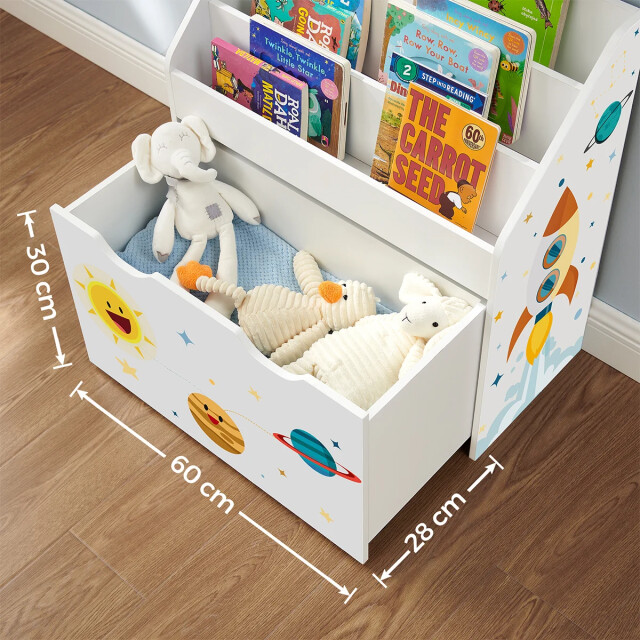 CaliCosy Opbergrek voor kinderen met boekenkast h70 cm 2930329 large