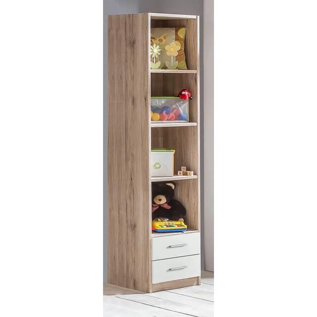 CaliCosy Bibliotheek 5 planken en 2 laden l48 x h197 cm 2937220 large