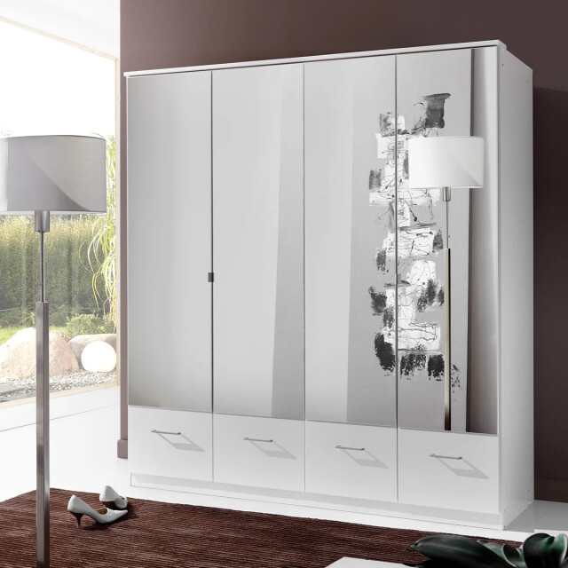 CaliCosy Kast met 4 spiegeldeuren en 4 laden l179 cm 2937654 large