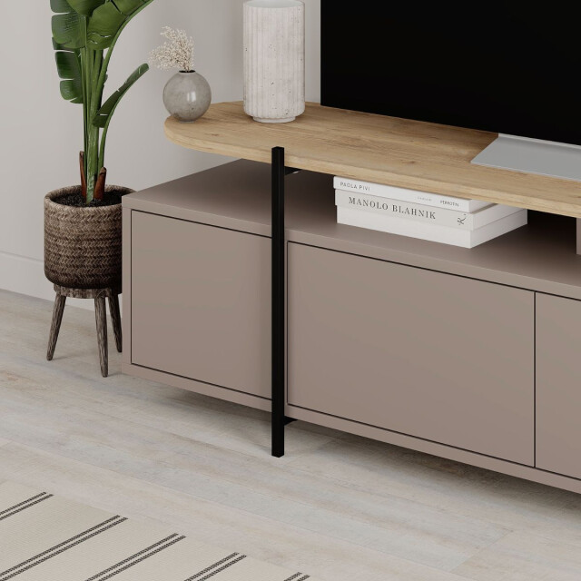 CaliCosy Tv-meubel 4 deuren en metalen poten l160 cm hinoa 2937374 large