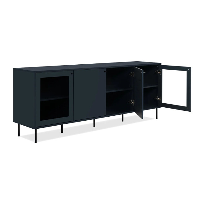 CaliCosy Buffet bas 4 deuren waarvan 2 met glas marineblauw l180 cm bogota 2930269 large