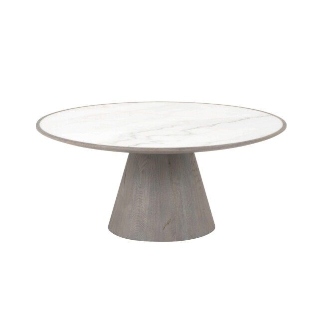Signature Salontafel van eikenhout en marmer l80 cm mafra 3061003 large