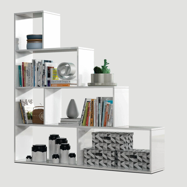 CaliCosy Trapvormige boekenkast met 6 vakken h145 cm klum 2936953 large