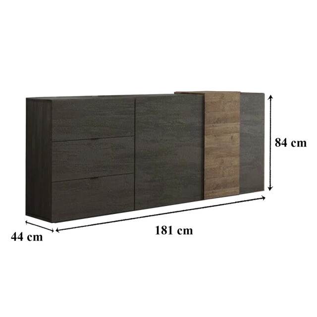 CaliCosy Buffet 2 deuren 3 laden l181 cm pluton 2937792 large