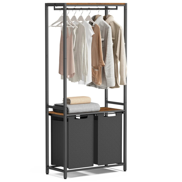 CaliCosy Opbergmeubel voor badkamer met geïntegreerde wasmand h175 cm 2937393 large