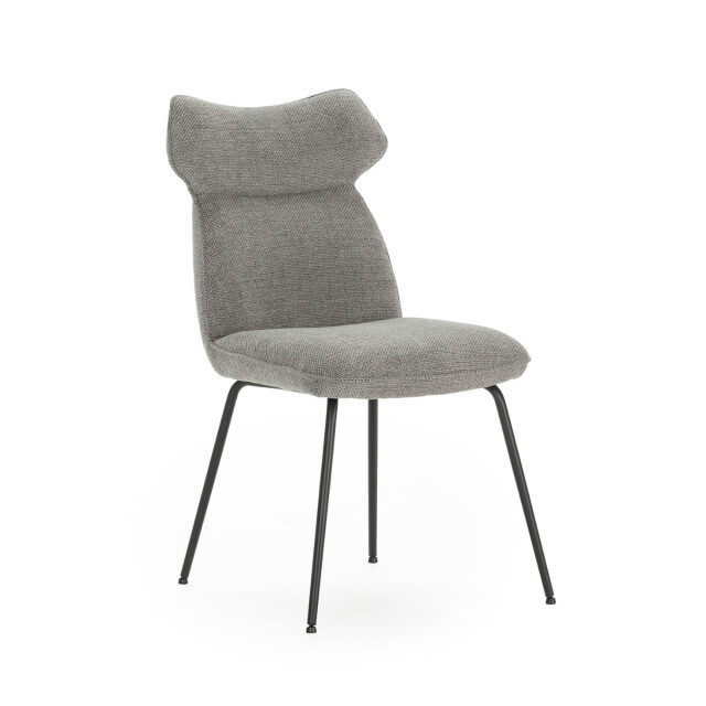 CaliCosy Set van 2 stoelen in stof met zwarte metalen poten l47 cm dara 3078556 large