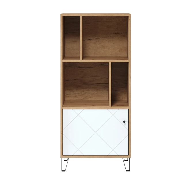 CaliCosy Bibliotheek 1 deur en 4 nissen mat wit h136 cm touch 2931968 large
