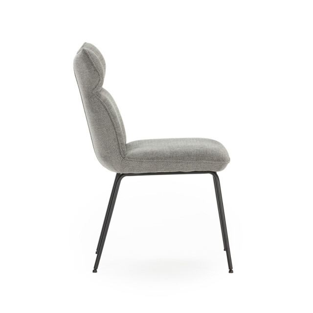CaliCosy Set van 2 stoelen in stof met zwarte metalen poten l47 cm dara 3078556 large