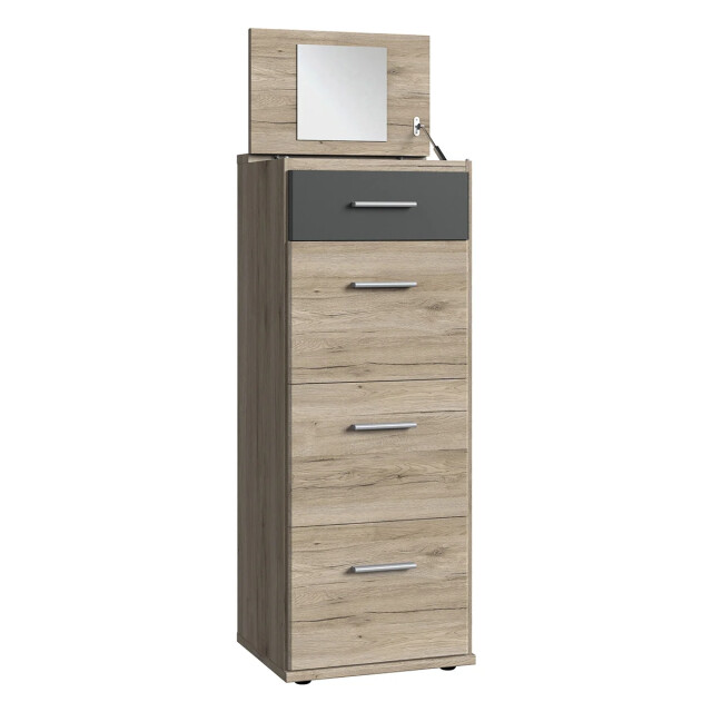 CaliCosy Ladekast kaptafel met 4 laden en spiegel l46 cm 2937213 large