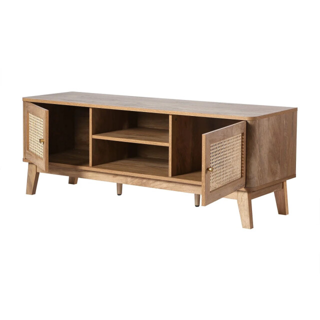 CaliCosy Tv-meubel 2 deuren in rotanvlechtwerk l140 cm palmo 2948139 large