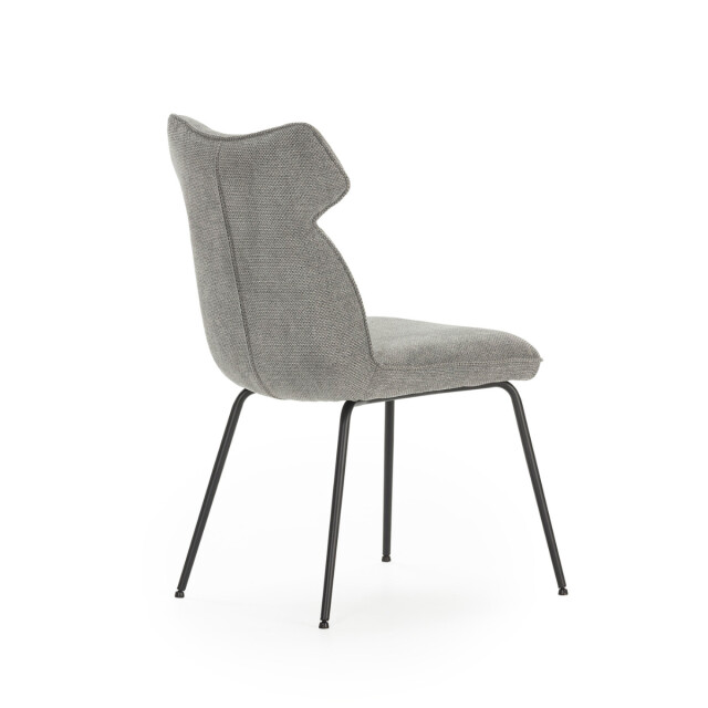 CaliCosy Set van 2 stoelen in stof met zwarte metalen poten l47 cm dara 3078556 large