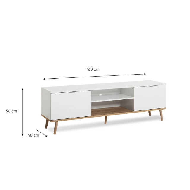 CaliCosy Tv-meubel 2 deuren 2 open vakken l160 cm copenhague 2930229 large