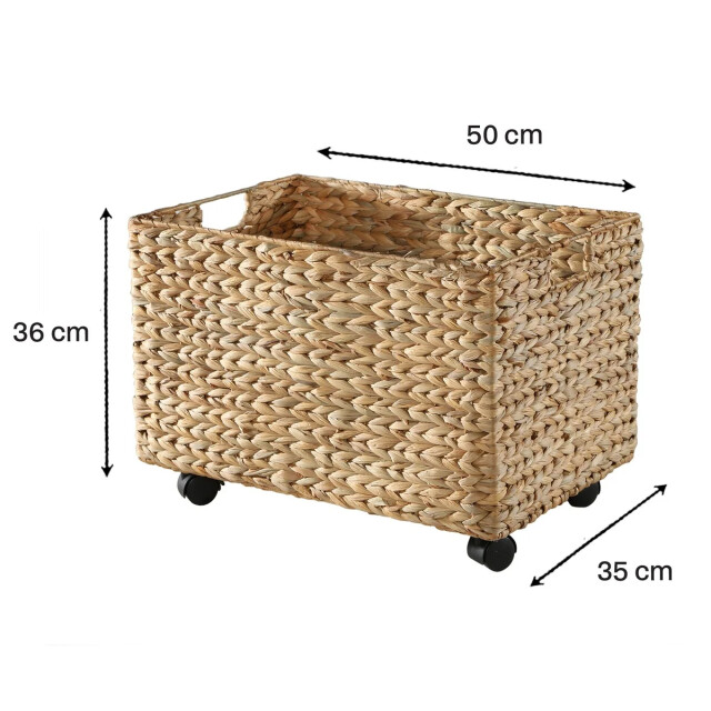 CaliCosy Speelgoedkist op wieltjes van waterhyacint l50 cm 3066561 large