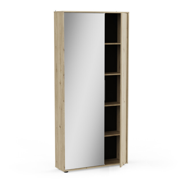 CaliCosy Schoenenkast 2 deuren en 1 spiegel l82,8 cm ebony 3084075 large