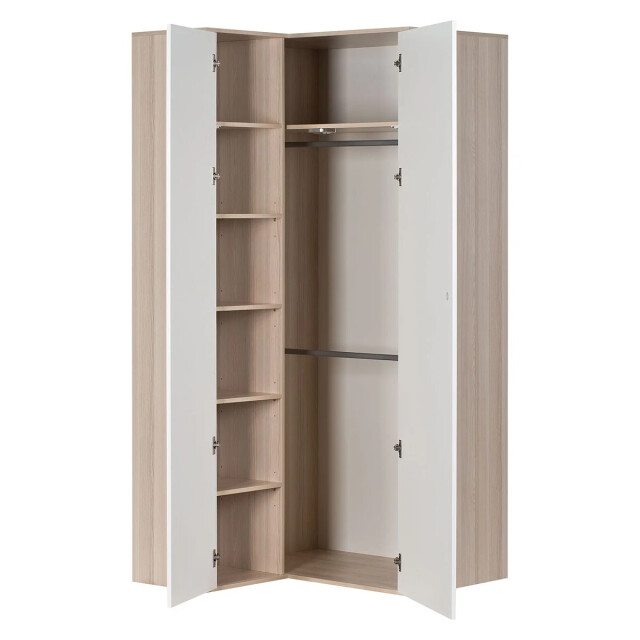 CaliCosy Hoekkast met 6 planken en 2 kleerkasten spot 2932026 large